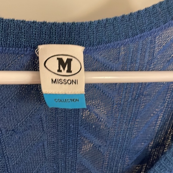 Missoni Collection royal blue knit dress with matching slip NWT (flaw) - Picture 2 of 9